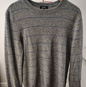 A.P.C. crewneck sweater gray 100 Percent Cashmere Mens M